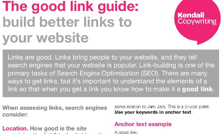 The good link guide - screenshot of PDF