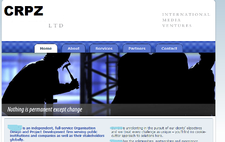 A screenshot of the home page of CRPZ Ltd